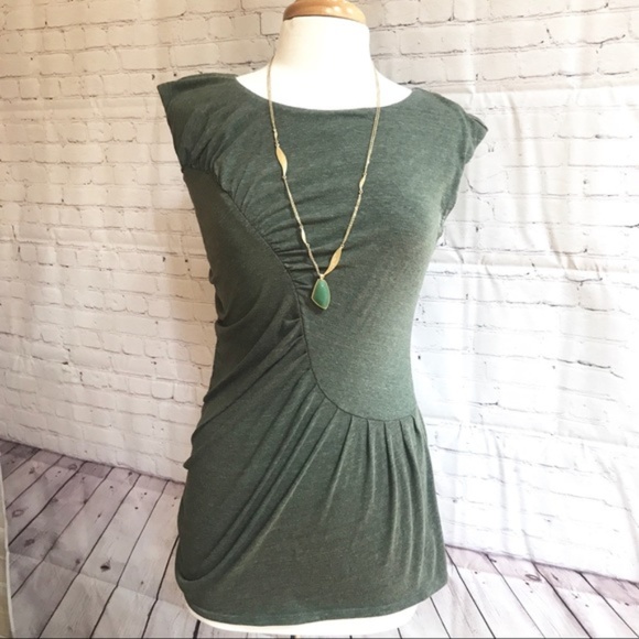 Anthropologie Tops - Anthropologie by Deletta ruched tank top in olive!